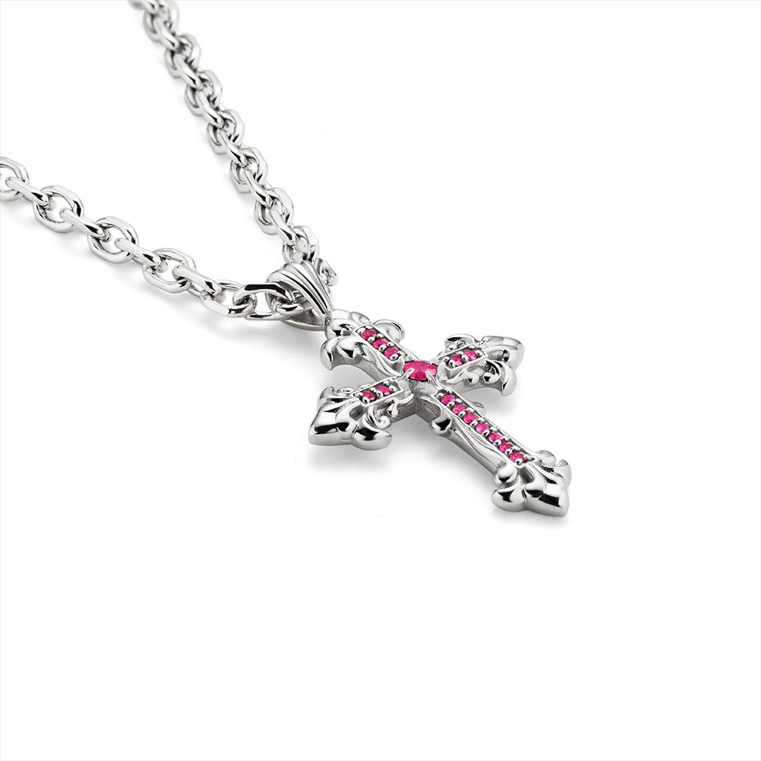 Collana Croce Avelli Rubini - Image 2