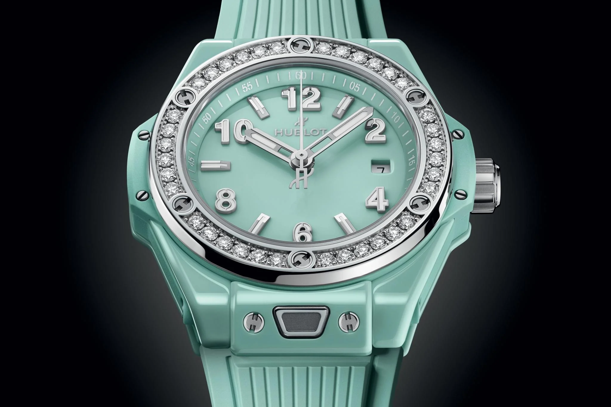 Big Bang One Click Mint Green Ceramic Diamonds - Image 4
