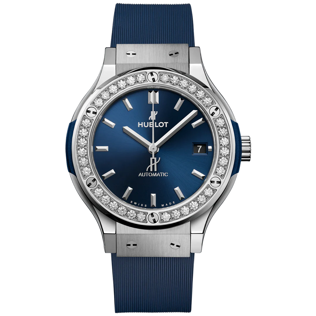 Classic Fusion Titanium Blue Diamonds