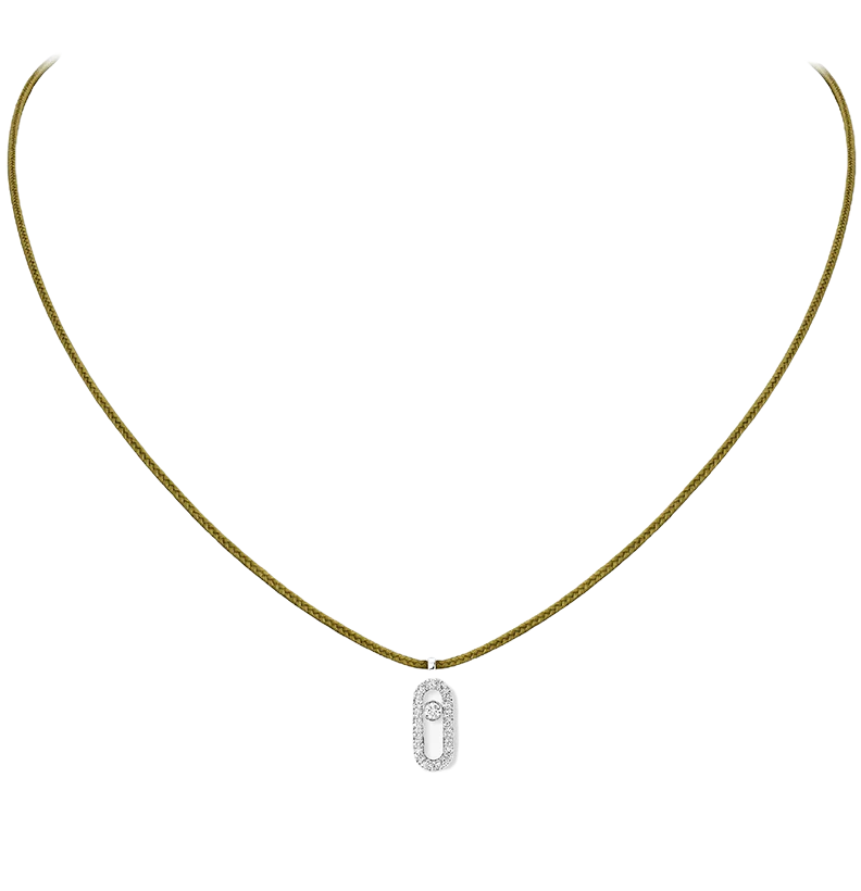 Collana Messika CARE(S) Cordino Cachi Pavé