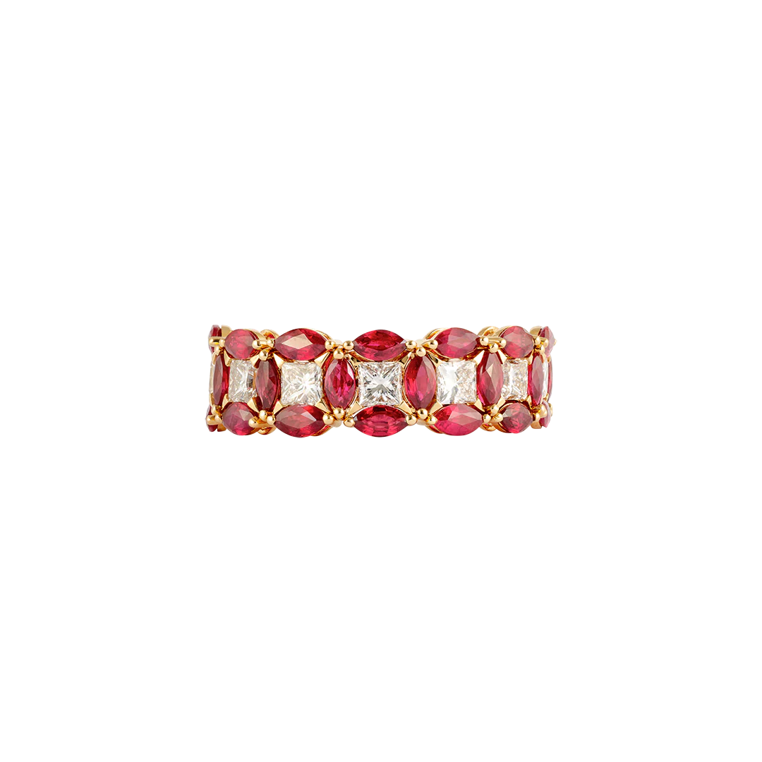 Anello Diade Full Pavé in oro rosa - Image 4