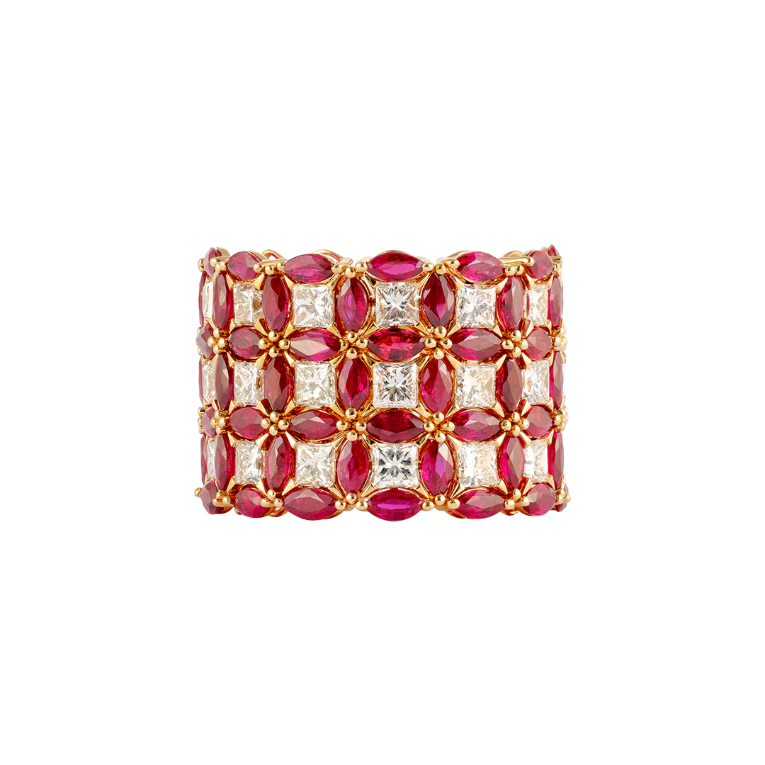 Anello Diade Full Pavé in oro rosa - Image 3