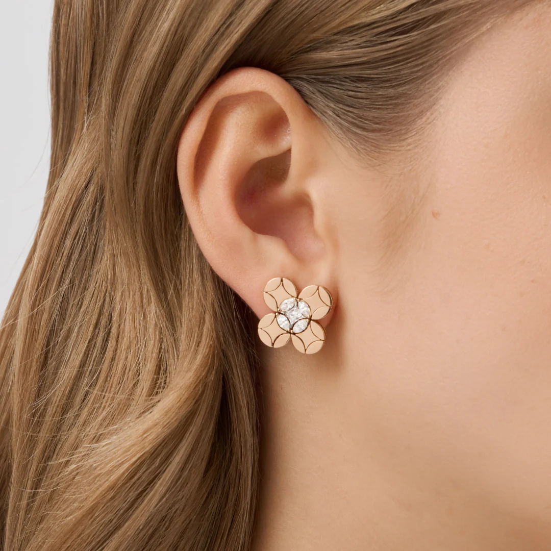 Orecchini Diade in oro rosa con diamanti - Image 3